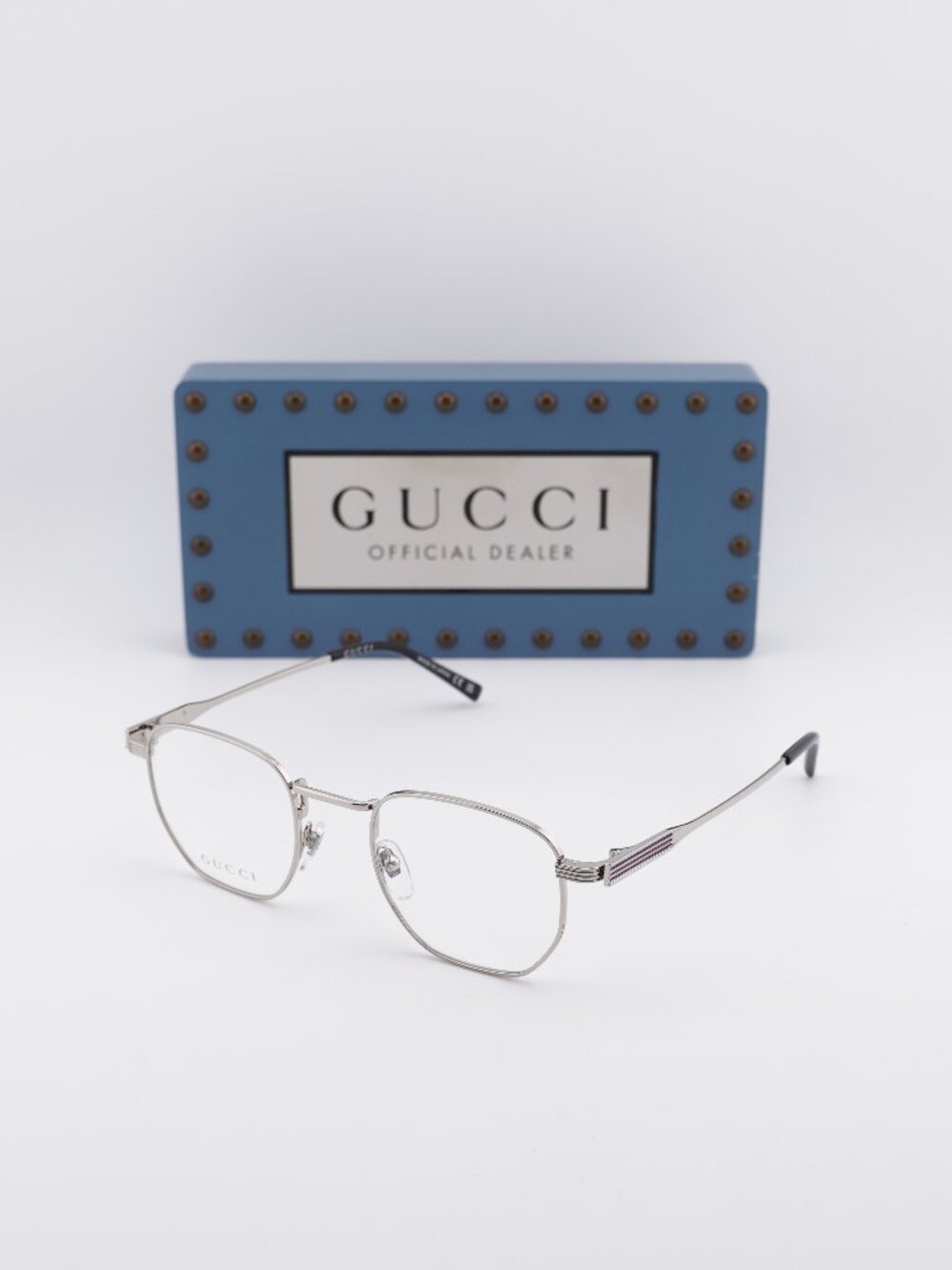 Gucci GG1878O 003 Eyeglasses Silver 49mm Square Frame